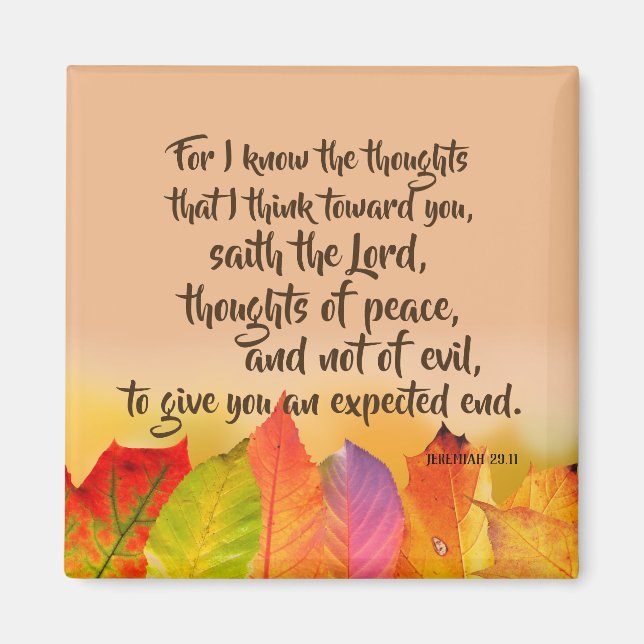 Jeremiah 29 Bible Verse Quote Magnet (Framsidan)