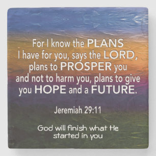 Jeremiah 29 JAG VET PLANS-inspirationen Stenunderlägg
