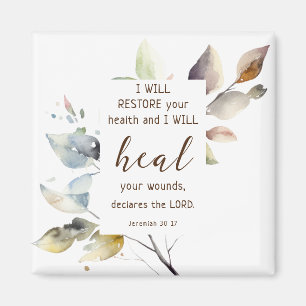 Jeremiah 30 17 Jag ska läka dina sår Bible Verse Magnet