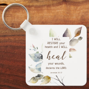 Jeremiah 30 17 Jag ska läka dina sår Bible Verse Nyckelring