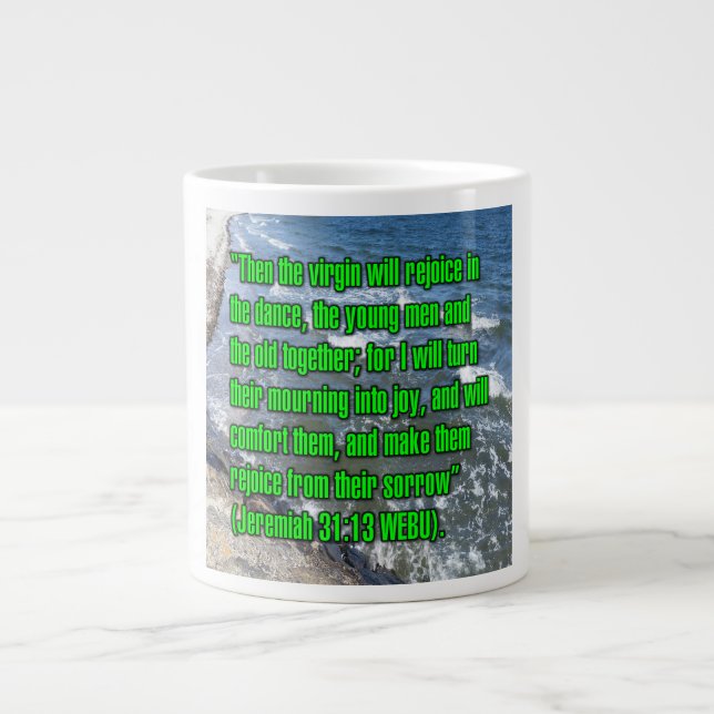 Jeremiah 31:13 WEBU Mug Jumbo Mugg (Framsidan)