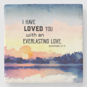 Jeremiah 31:3 Jag har älskat dig Bible Verse Stenunderlägg