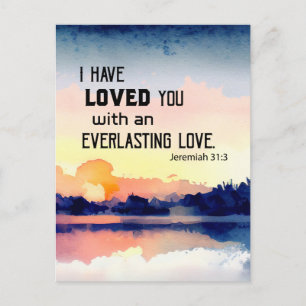 Jeremiah 31:3 Jag har älskat dig Bible Verse Vykort