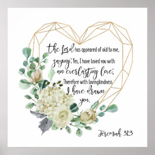 Jeremiah 31:3 Jag har älskat dig, Eversustainable  Poster