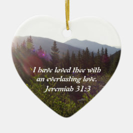 Jeremiah 31:3 Jag har älskat dig med en Julgransprydnad Keramik