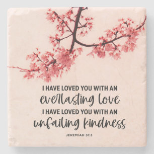 Jeremiah 31:3 Jag har älskat er bibelverse Stenunderlägg