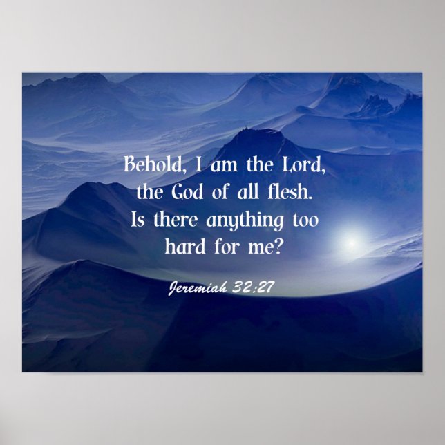 Jeremiah 32:27, skript poster (Framsidan)