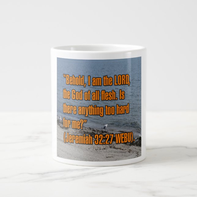 Jeremiah 32:27 WEBU Mug Jumbo Mugg (Framsidan)
