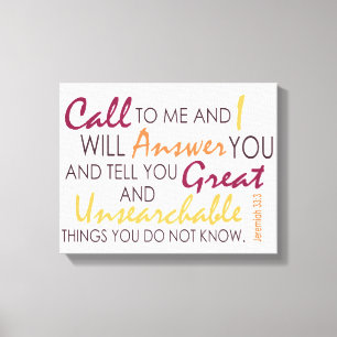 Jeremiah 33:3 canvastryck
