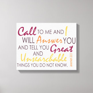 Jeremiah 33:3 canvastryck