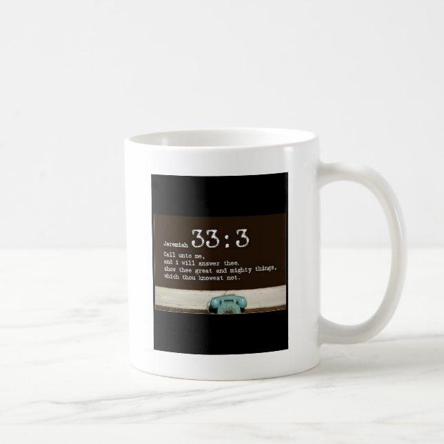 Jeremiah 33:3 kaffemugg (Höger)