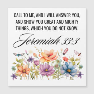 Jeremiah 33:3 Ring till mig Wildblomskript