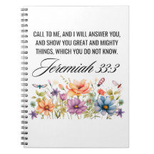Jeremiah 33:3 Ring till mig Wildblomskript