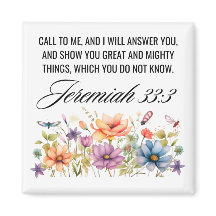 Jeremiah 33:3 Ring till mig Wildblomskript