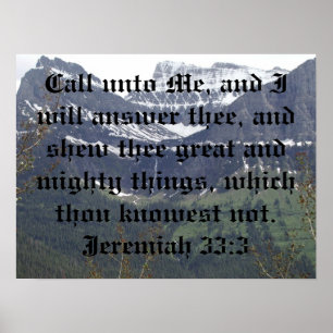 Jeremiah 33:3affisch poster
