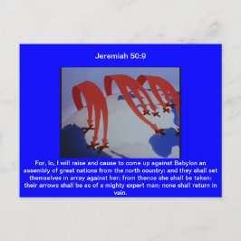 Jeremiah 50:9 vykort