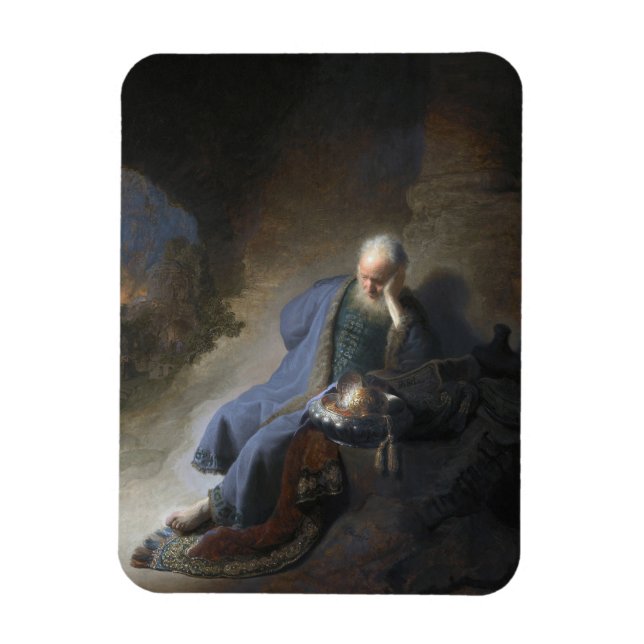 Jeremiah Destruction Jerusalem Bible Rembrandt Magnet (Vertikal)