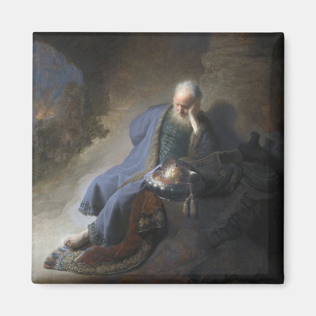 Jeremiah Destruction Jerusalem Bible Rembrandt Magnet (Framsidan)