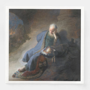 Jeremiah Destruction Jerusalem Bible Rembrandt Pappersservett