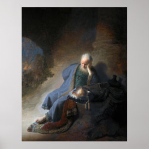 Jeremiah Destruction Jerusalem Bible Rembrandt Poster