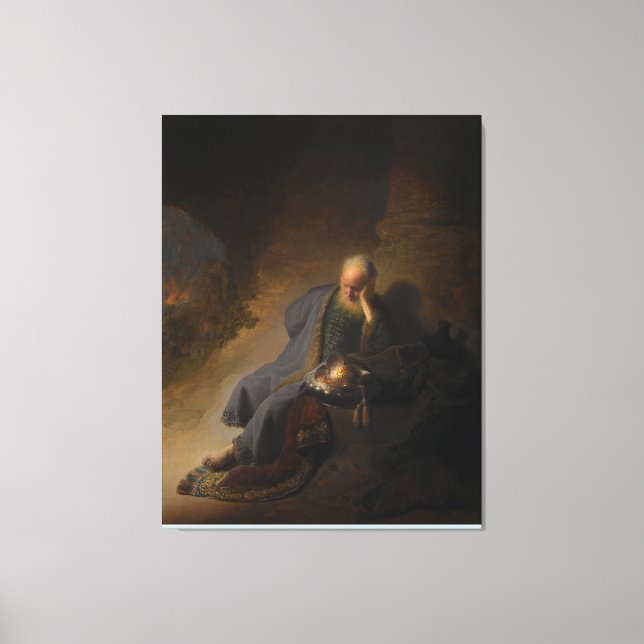 Jeremiah Lamating the Destruction of Jerusalem Canvastryck (Framsida)