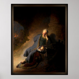 Jeremiah Lamating the Destruction of Jerusalem Poster