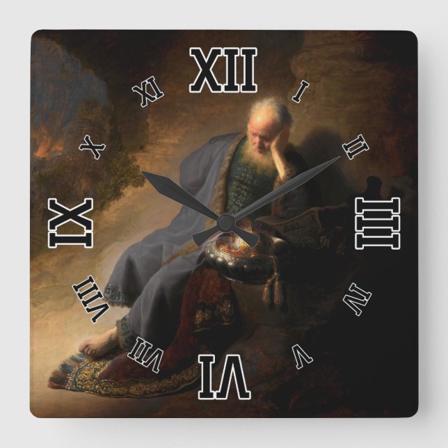 Jeremiah Lamation om förstörelsen av Jerusalem Fyrkantig Klocka (Framsida)