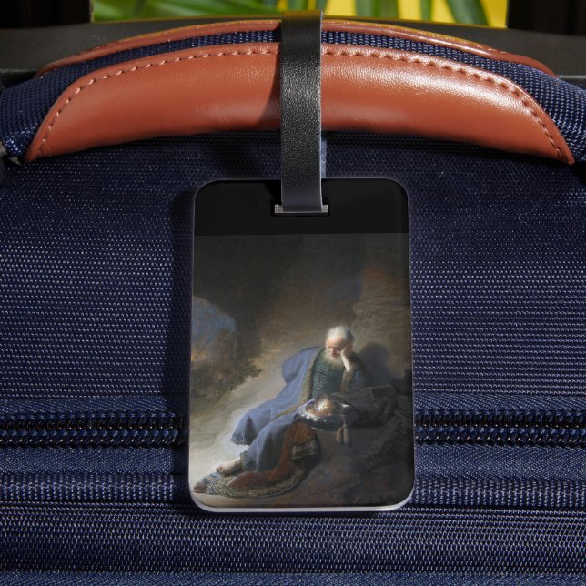 Jeremiah Lamentiing om Jerusalems fall, Rembrandt Bagagebricka (Baksida Insitu 4)