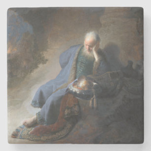 Jeremiah Lamentiing om Jerusalems fall, Rembrandt Stenunderlägg