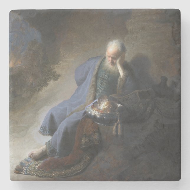 Jeremiah Lamentiing om Jerusalems fall, Rembrandt Stenunderlägg (Framsidan)