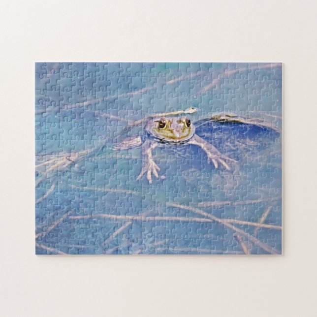 Jeremiah Roligt Bullfrog Frog Puzzle Pussel (Horisontell)
