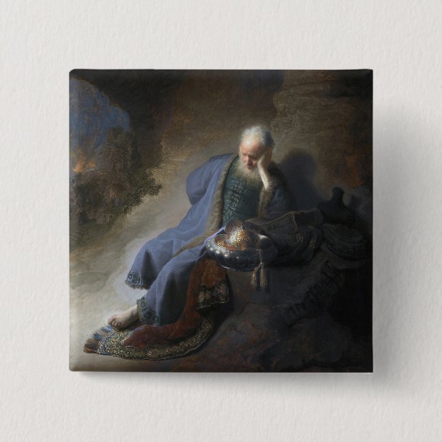 Jeremias klagande över Jerusalems fall, Rembrandt Knapp (Framsida)