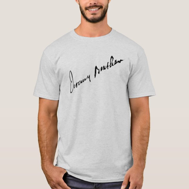Jeremy Bentham signture T-Shirt (Framsida)