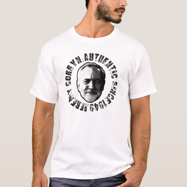 JEREMY CORBYN AUTENTISK UTSLAGSPLATS T-SHIRT (Framsida)