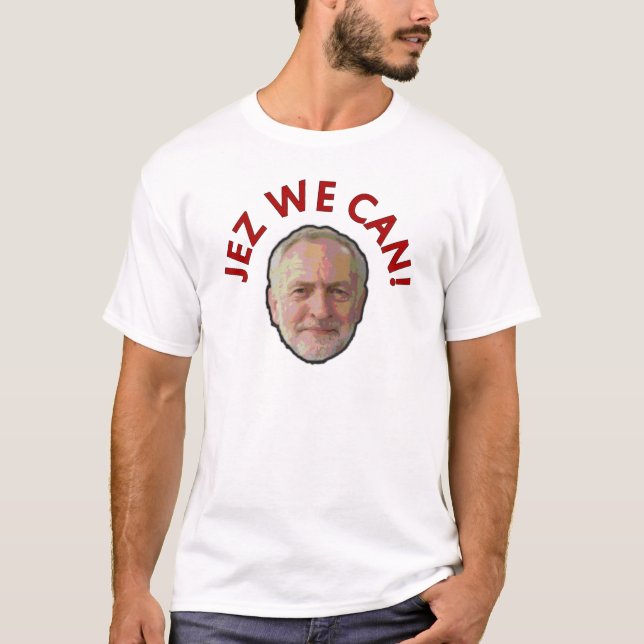 Jeremy Corbyn JEZ KAN VI! Vitutslagsplats T Shirt (Framsida)