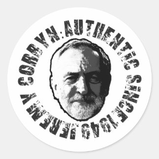 JEREMY CORBYN STICKER RUNT KLISTERMÄRKE