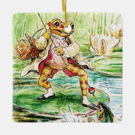 “Jeremy Fisher Catches a Fish” by Beatrix Potter Julgransprydnad Keramik