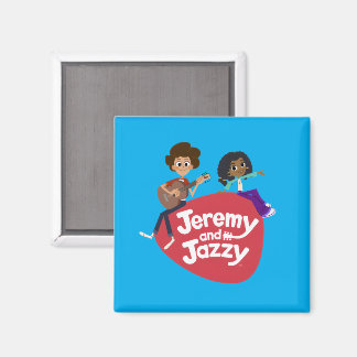 Jeremy och Jazzy Button Magnet