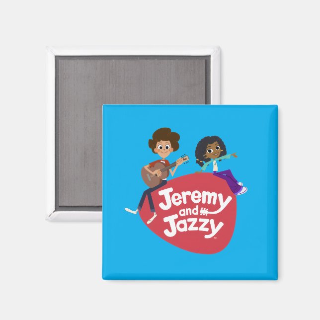 Jeremy och Jazzy Button Magnet (Front/Back)