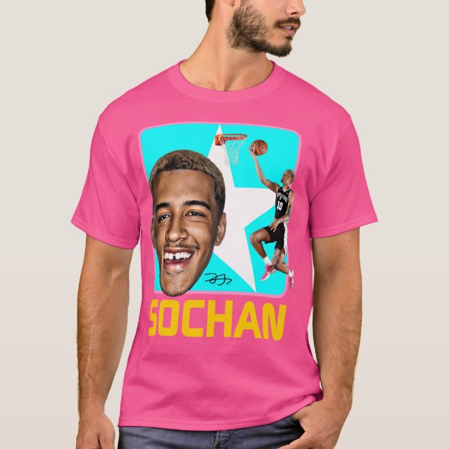 Jeremy Sochan Retro T Shirt (Framsida)