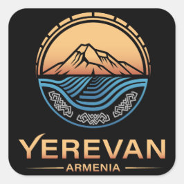 Jerevan Armenien Fyrkantigt Klistermärke