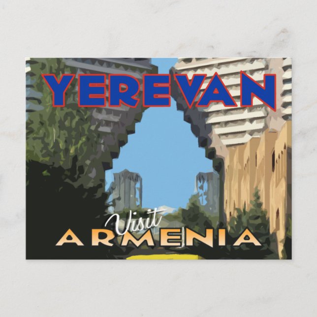 Jerevan, Besök Armenien Vykort (Framsida)