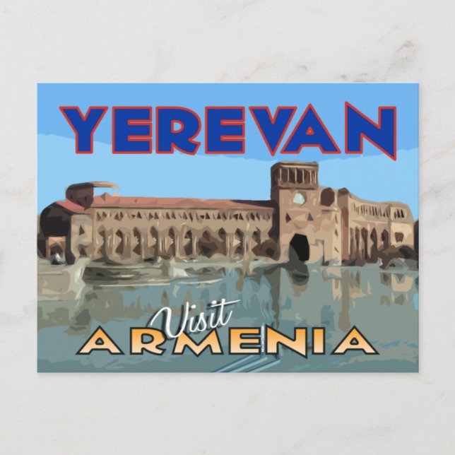 Jerevan, besök vykort för Armenien (Framsida)