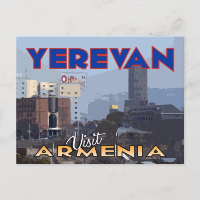 Jerevan, besök vykort för Armenien (Framsida)
