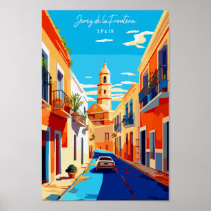 Jerez de la Frontera Spain vintage resor Poster