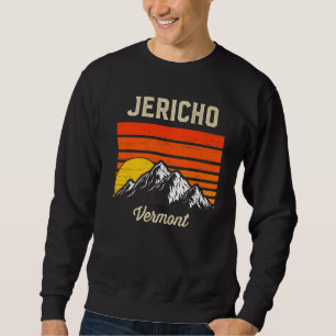 Jericho Vermont Retro Vintage City State Usa Lång Ärmad Tröja