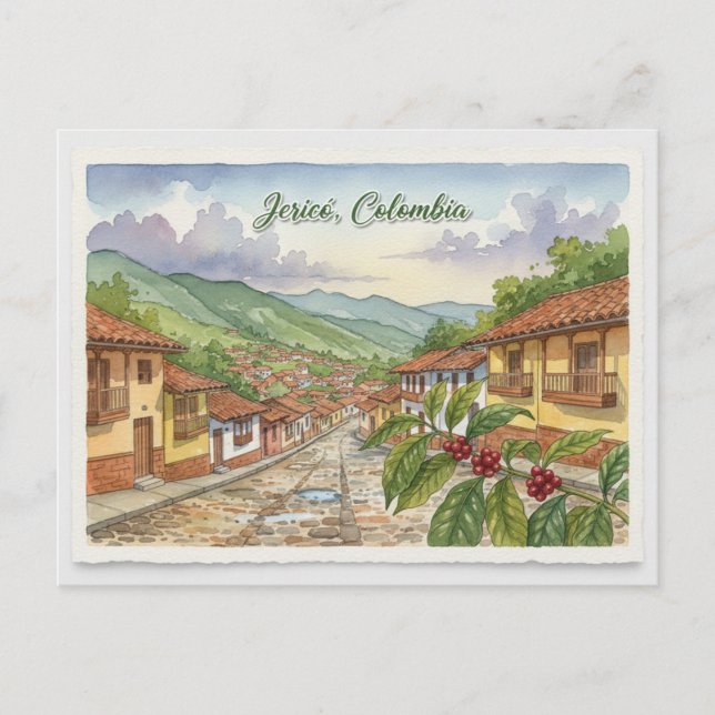 Jericó Colombia Postcard Vykort (Framsida)