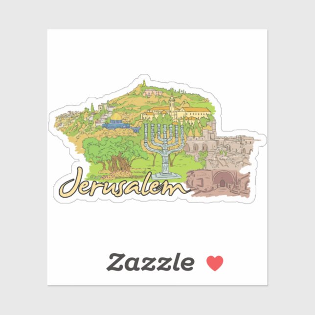 jerJerusalem Klistermärken (Ark)