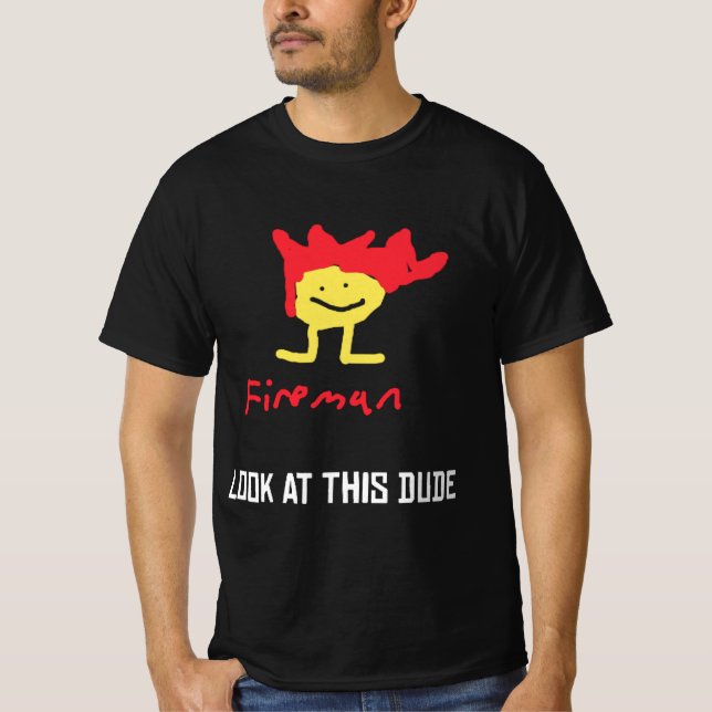 jerma Fireman LOOK PÅ DEN HÄR DUDE T Shirt (Framsida)