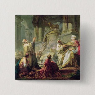 Jeroboam som offrar till den guld- kalven, 1752 knapp
